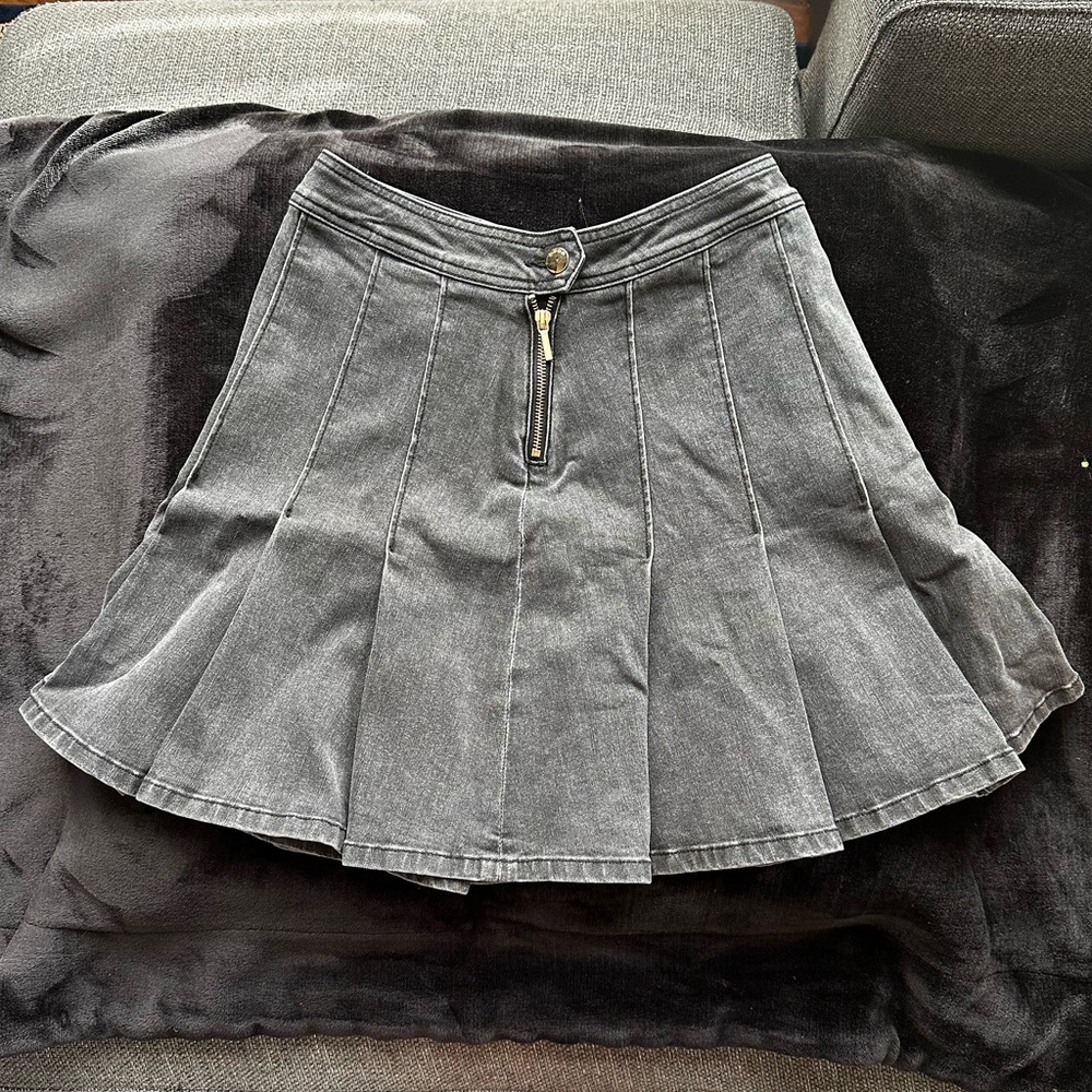 Bebe Discontinued High Waisted Denim Skirt